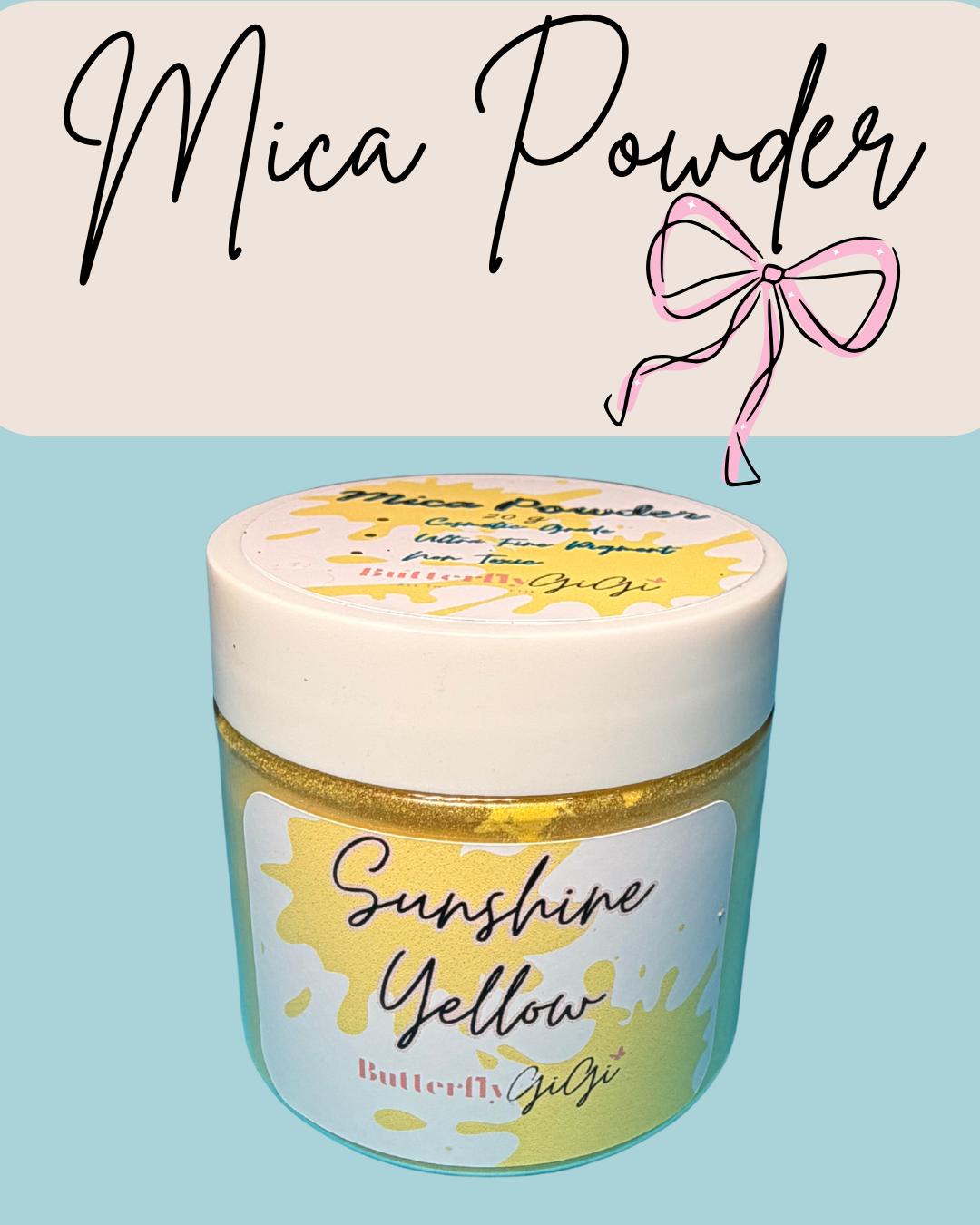 Sunshine Yellow Mica Powder 20g