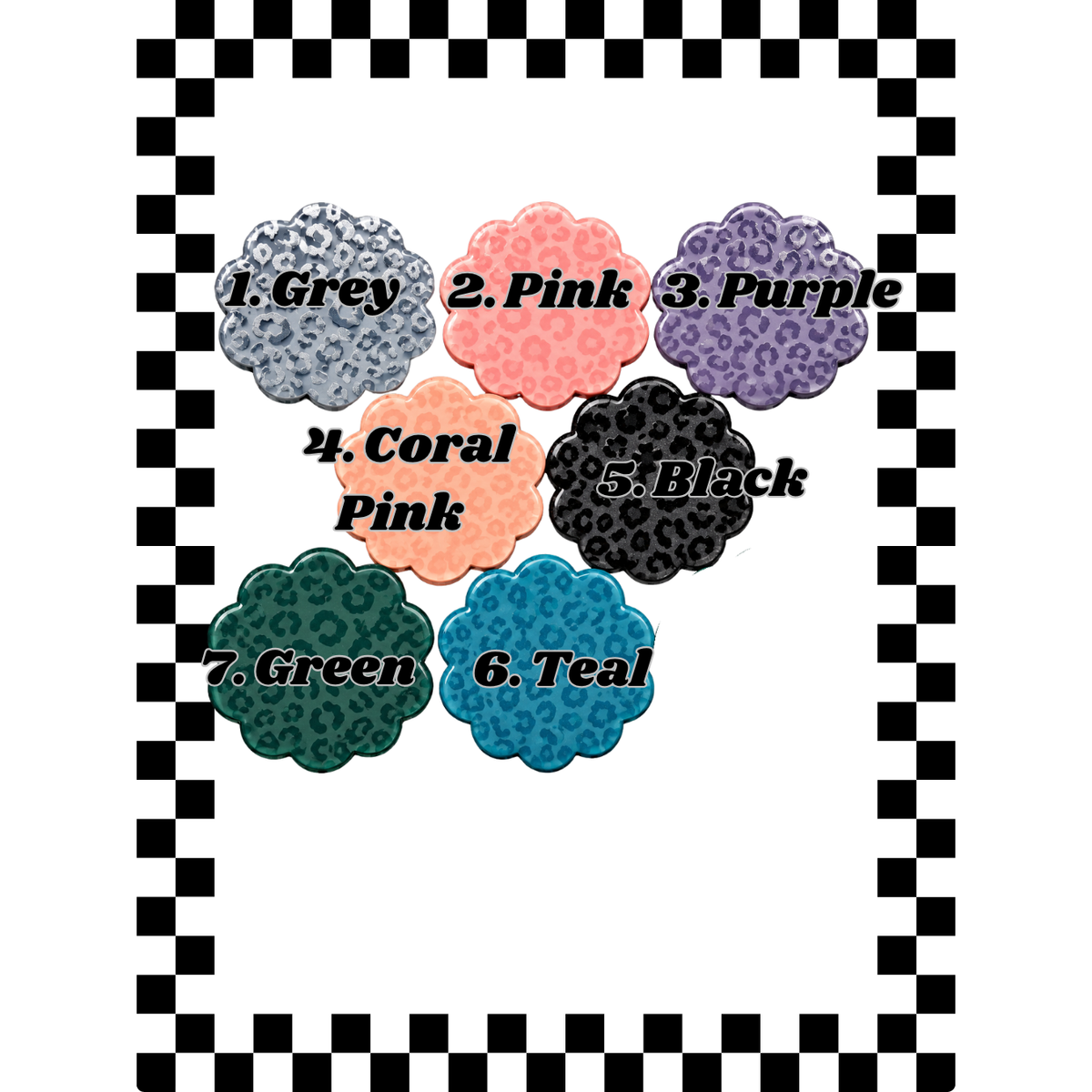 Leopard Solid Acrylic Freshie Charm Holder