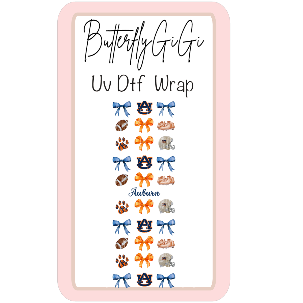Wrap Auburn UV Dtf