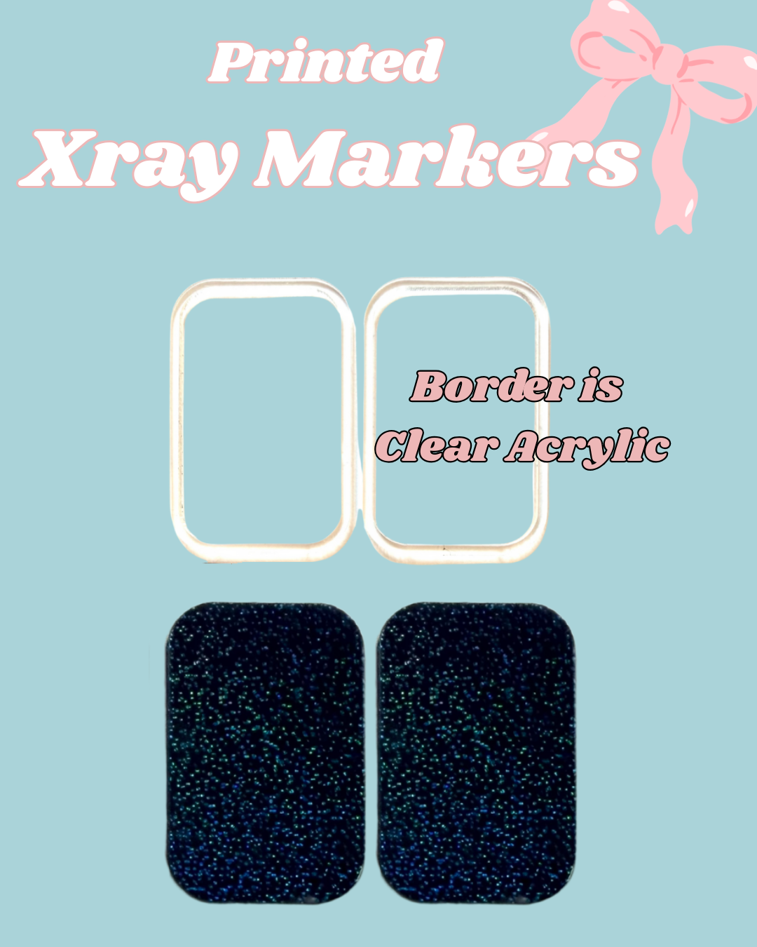 Holographic Blue Printed Xray Markers