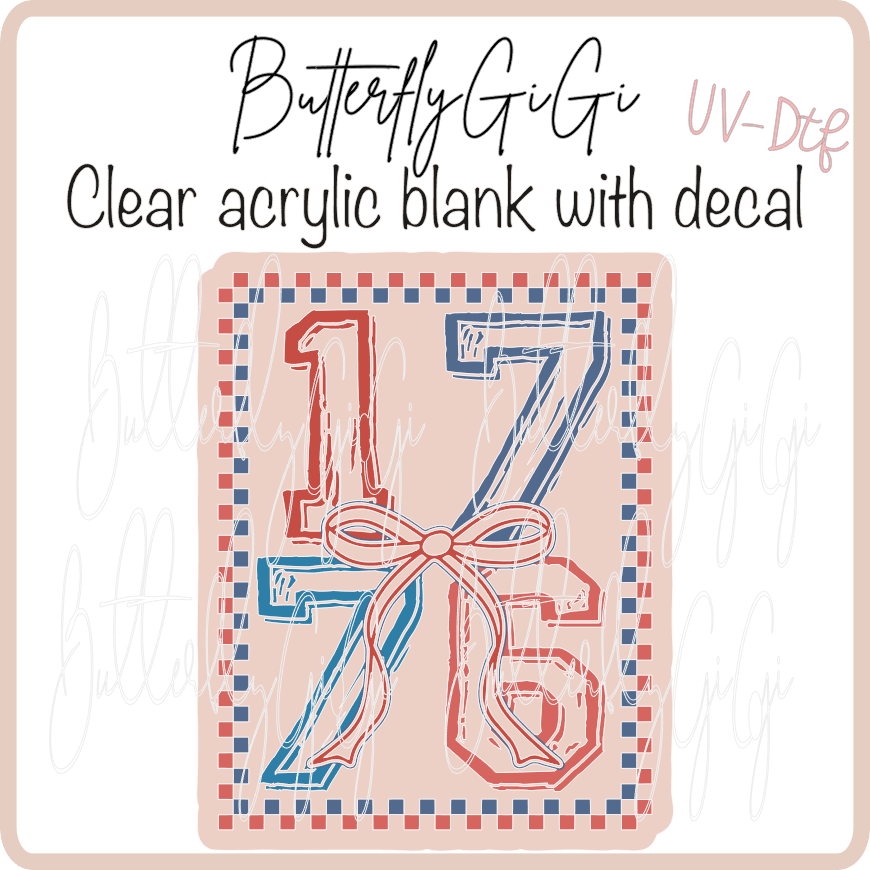 1776 Checkered UvDTF