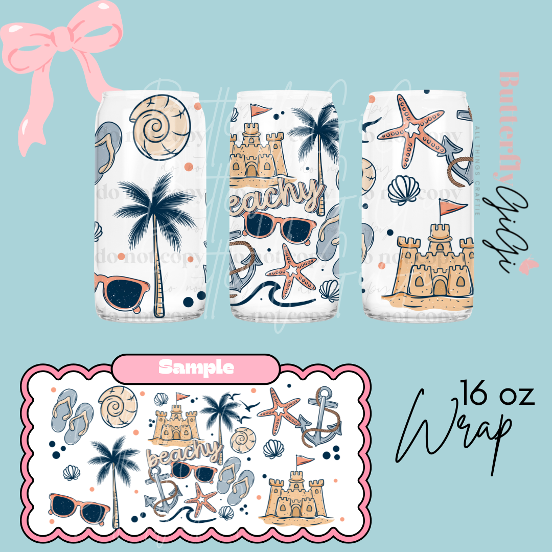 Beachy 16oz UVDTF Wrap