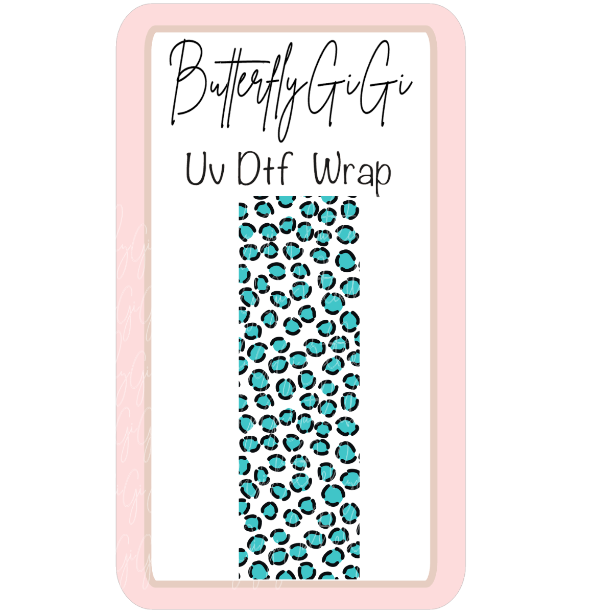 Cheetah Print Uv Dtf Wrap