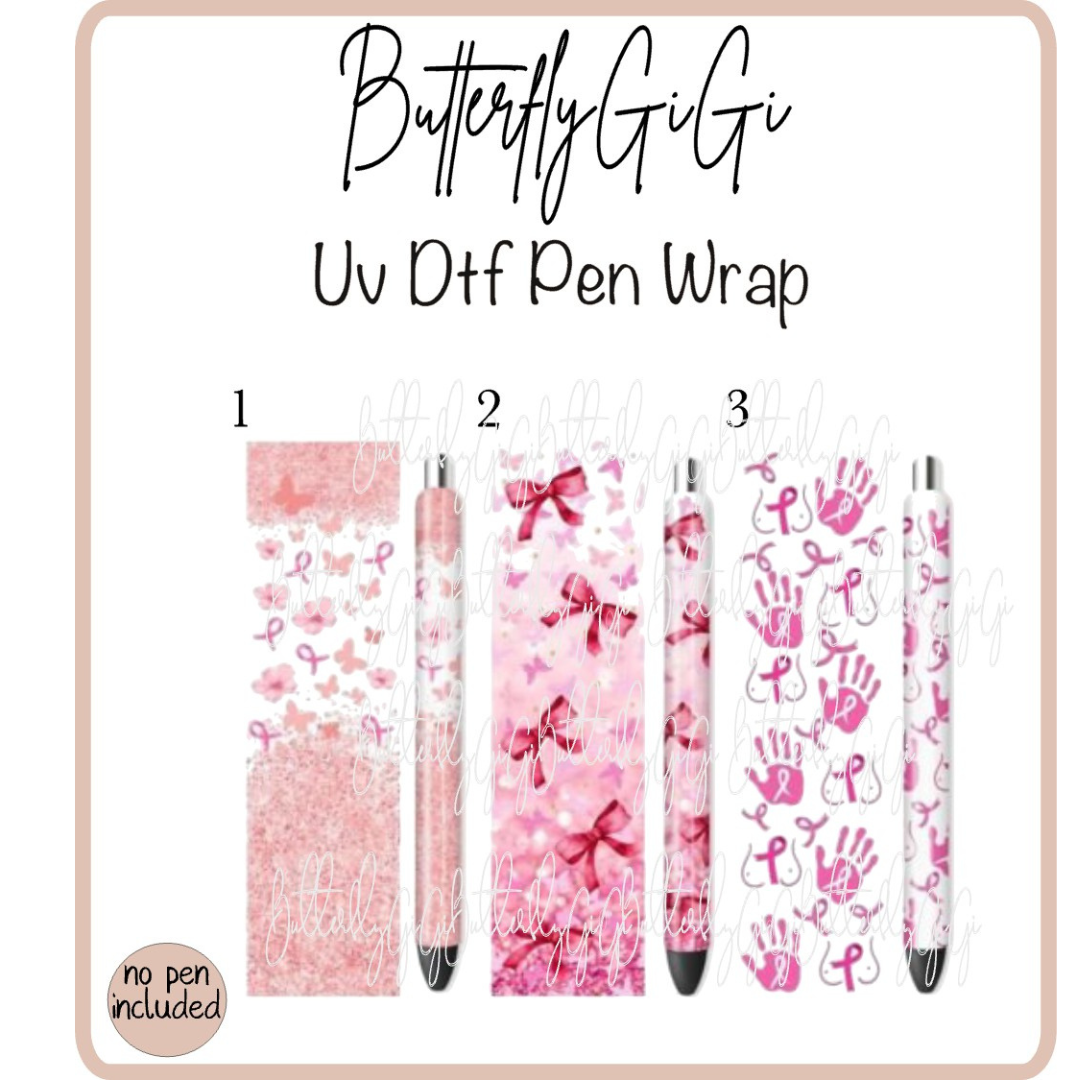Wrap Breast Cancer Awareness UV Dtf