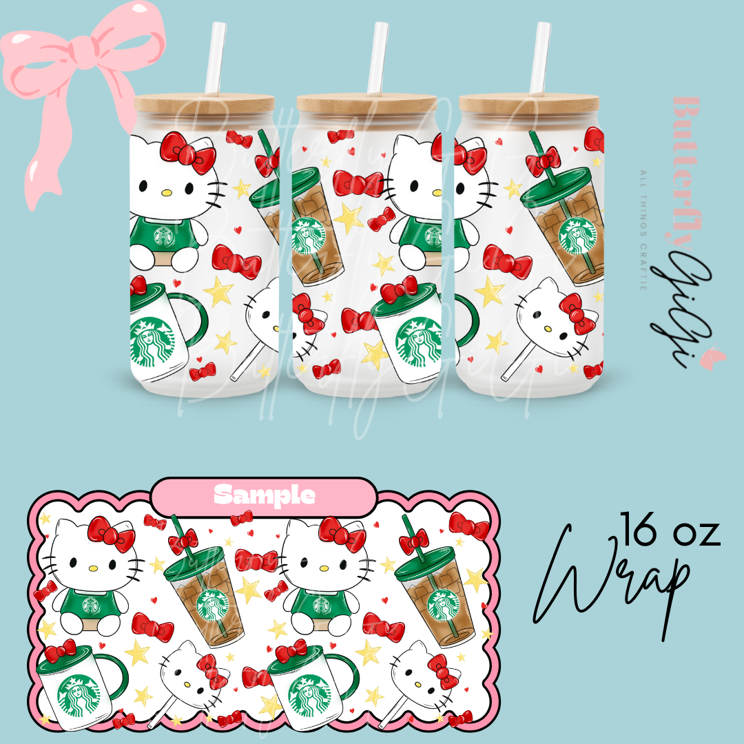 Kitty Coffee 16oz UVDTF Wrap