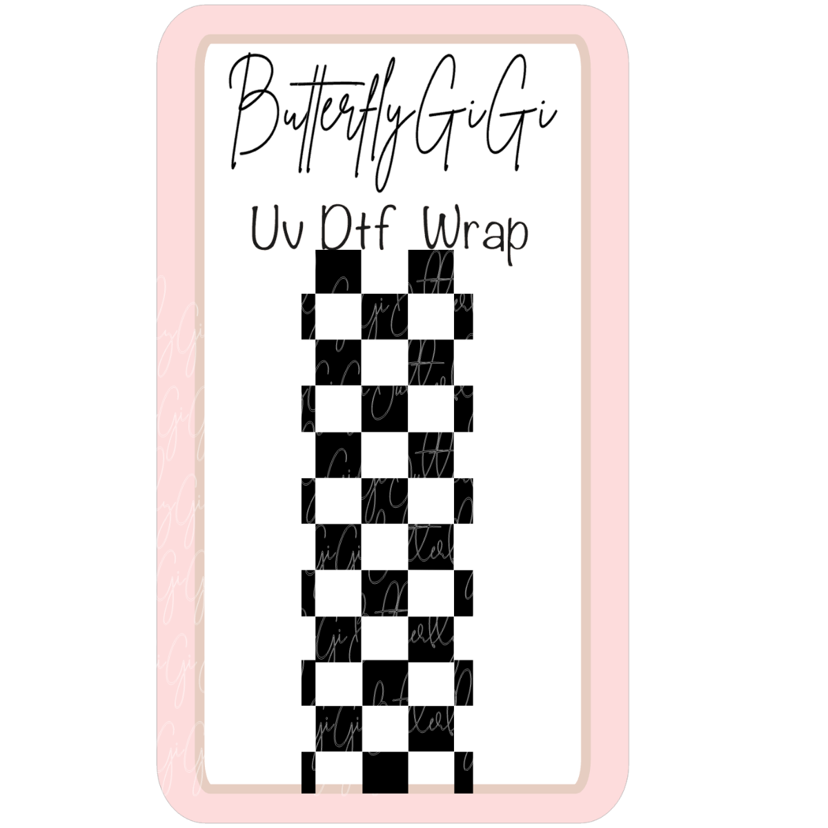Wrap Checkered Uv Dtf