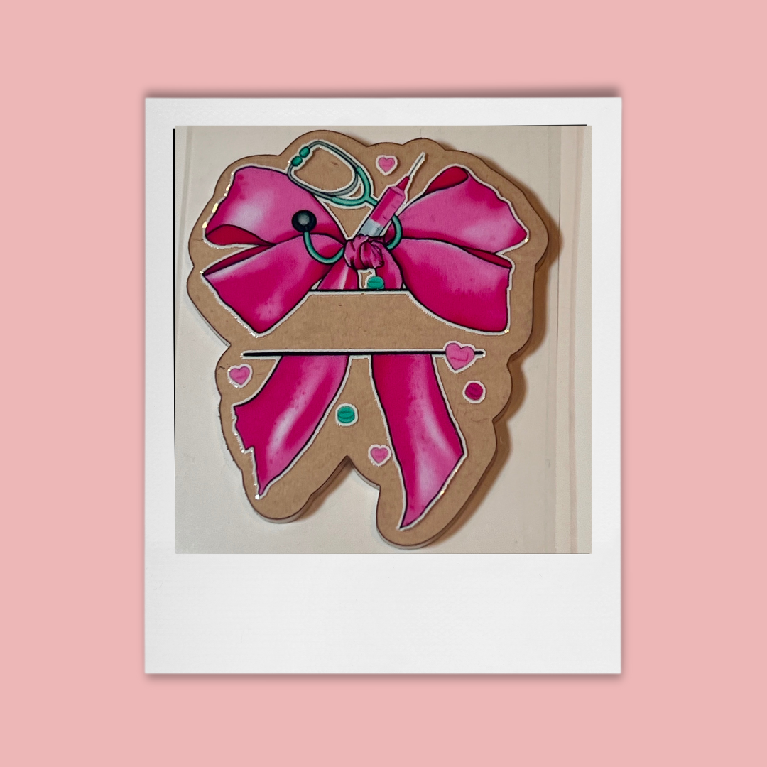 UVDTF Medical Any Title Pink Bow