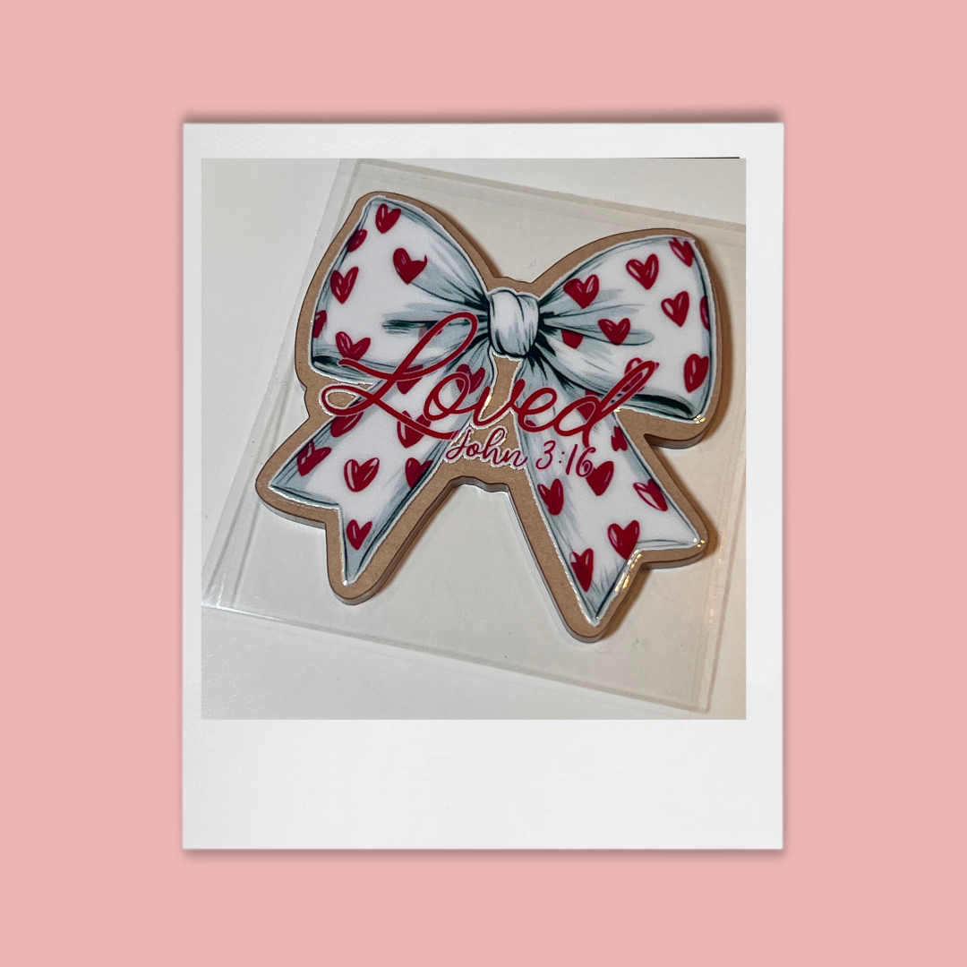 UVDTF Valentine Loved Bow John 3:16