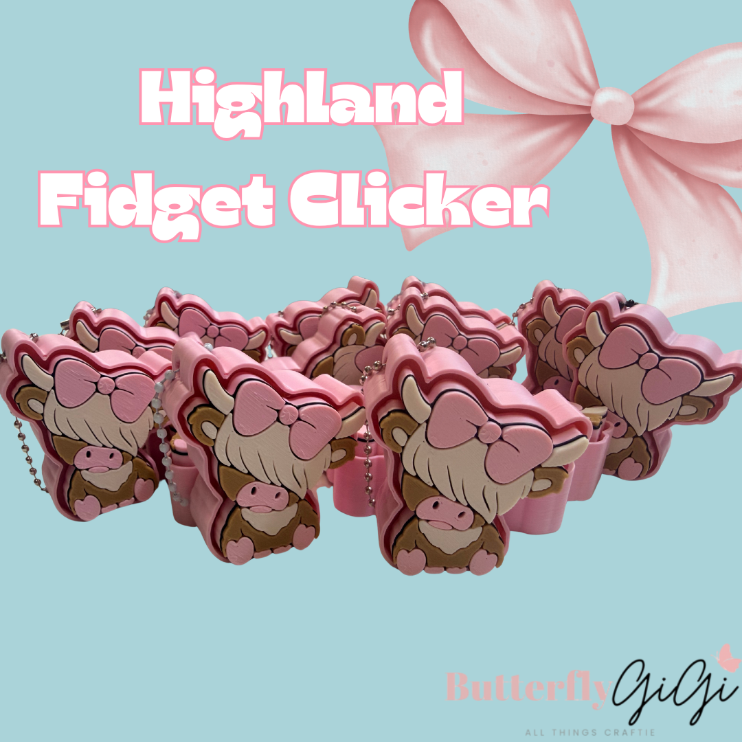 Highland Cow (Mascot) Fidget Clicker