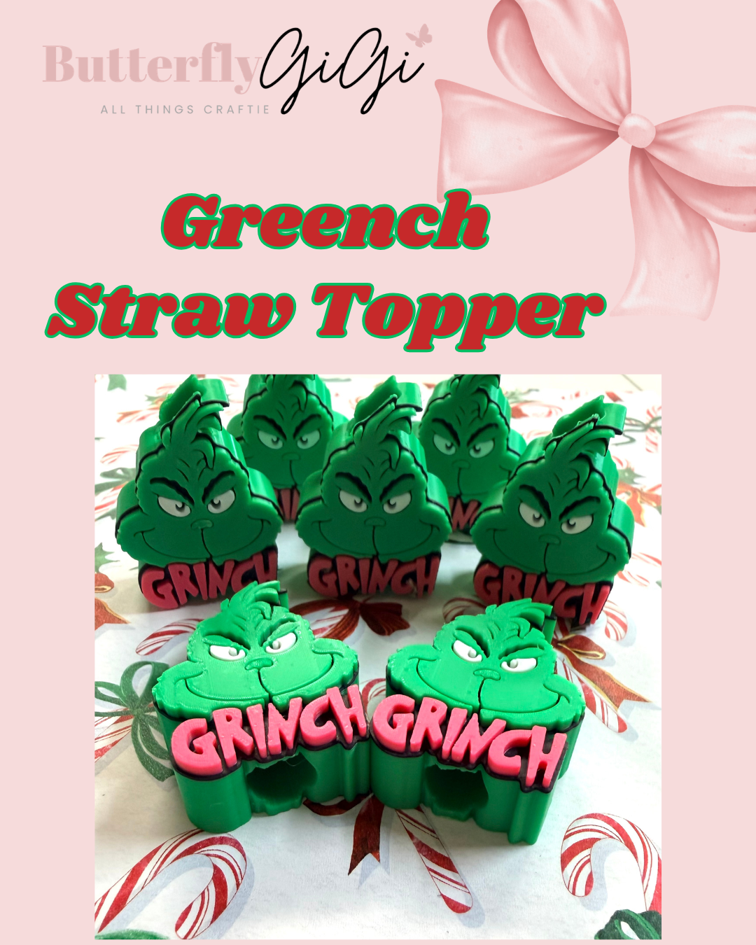 Greench Straw Topper 3D Printed