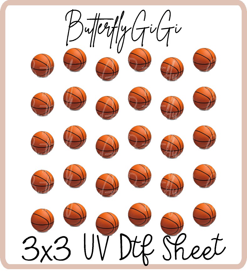 Basketball UV DTF Sheet