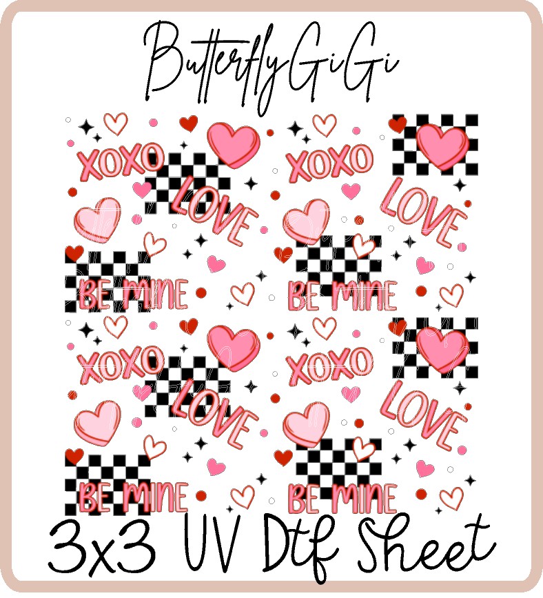 Be Mine Uv Dtf SHEET