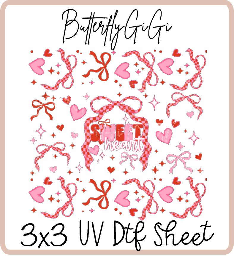 Sweet Heart Uv Dtf SHEET