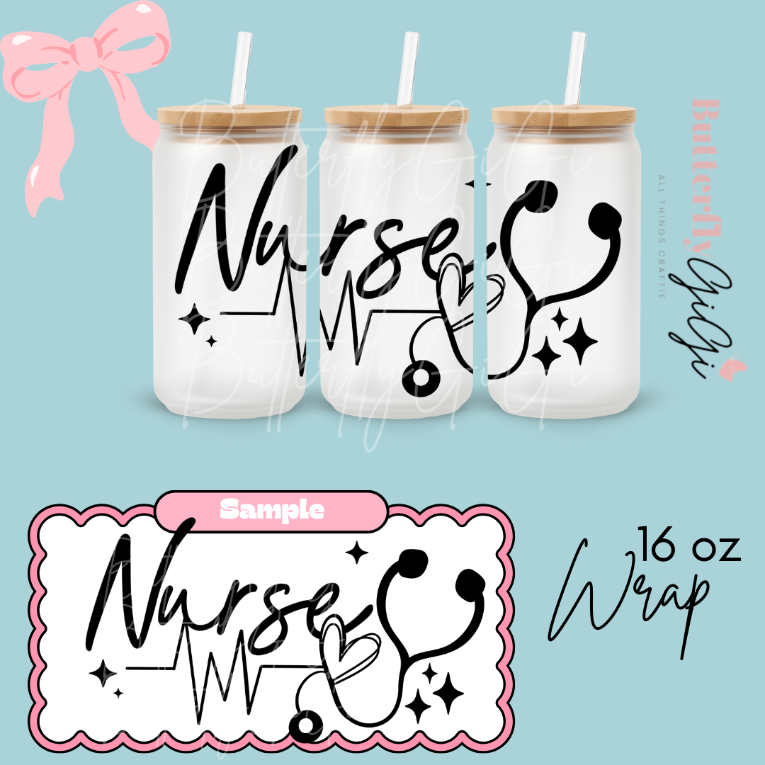 Nurse 16oz UVDTF Wrap