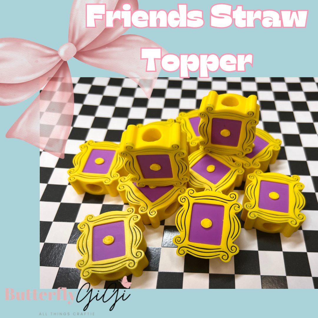 Friends Straw Topper 3D Printed