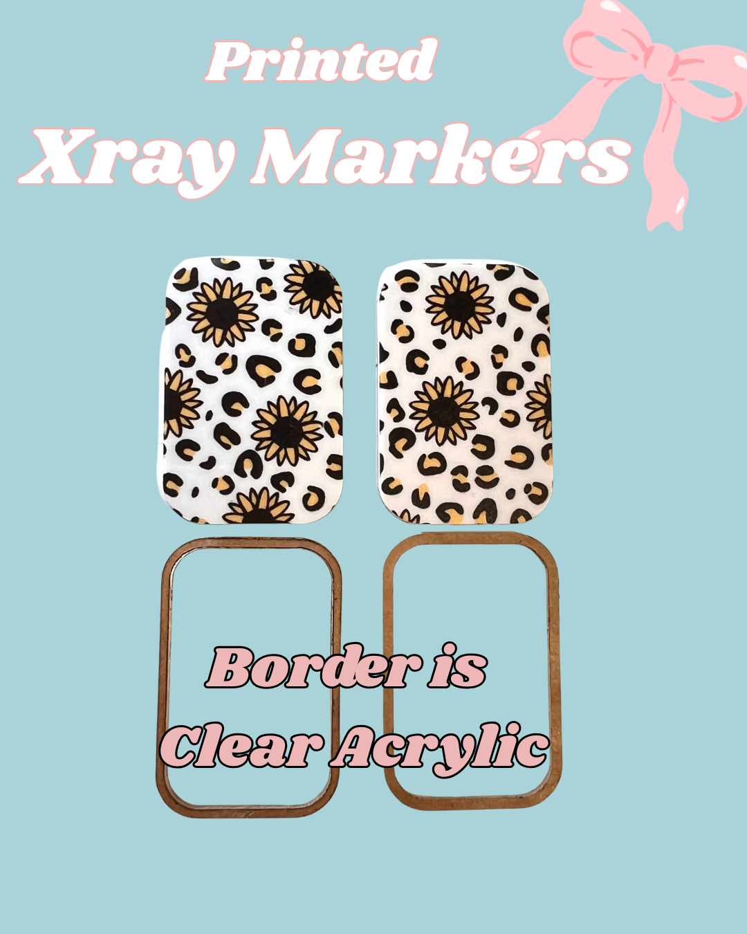 Sunflower Leopard Printed Xray Markers