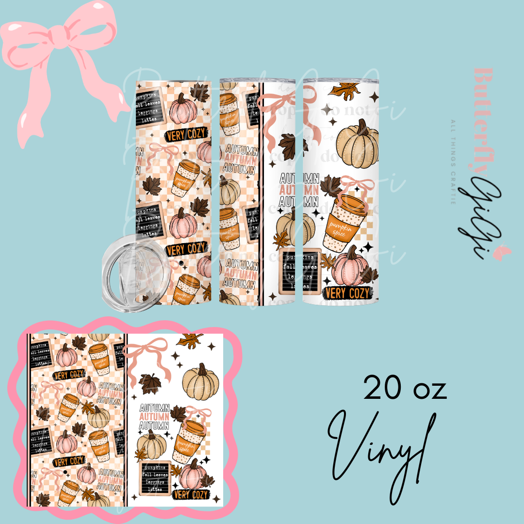 Autumn Cozy 20oz Vinyl Wrap