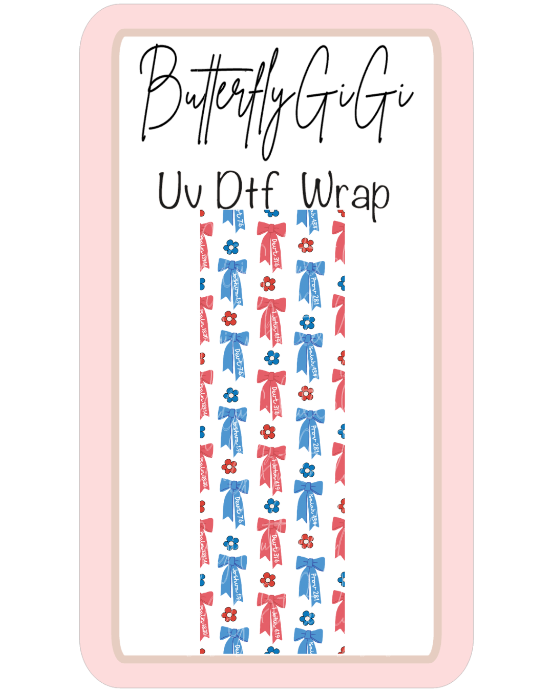 Wrap Jesus R & B Bows Uv Dtf