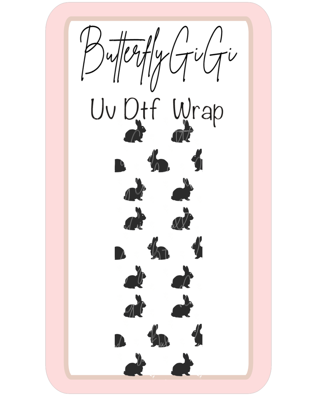 Wrap BW Bunny UvDTF