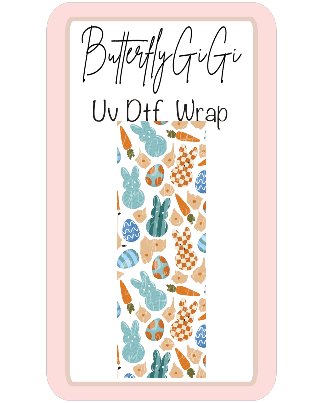 Wrap Boho Bunny LARGE UV DTf
