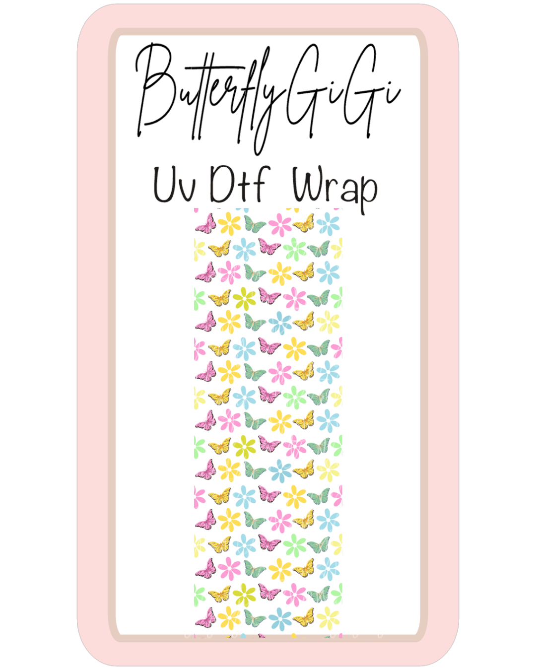 Butterfly Daisy SMALL UvDTF Wrap