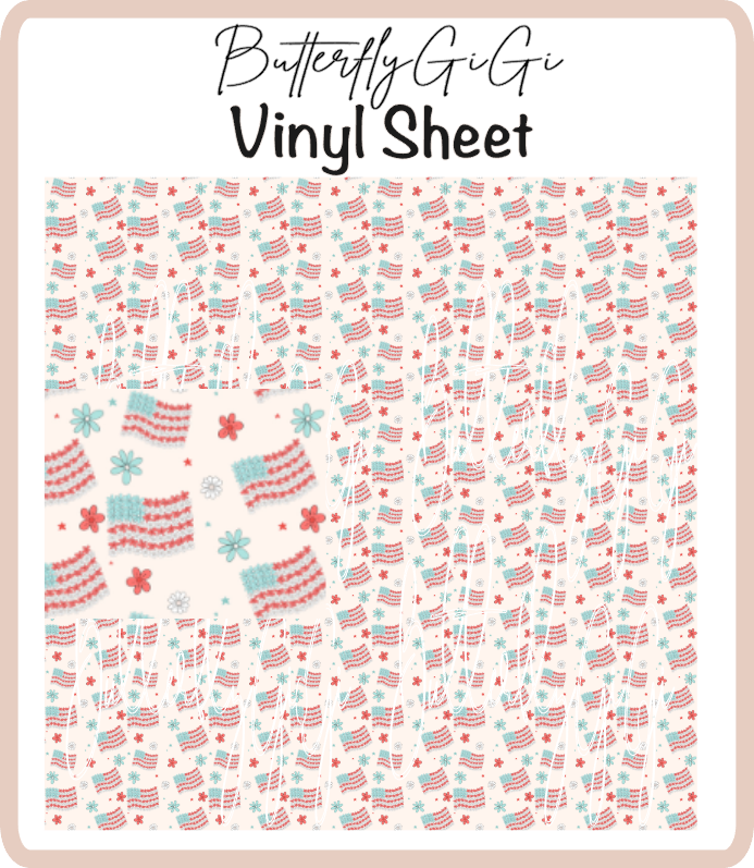 Daisy Flag USA Vinyl Sheet