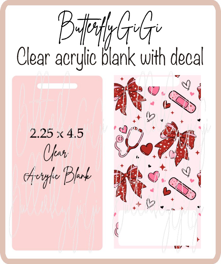 Healing Hearts Badge Buddy Acrylic Blank & Decal