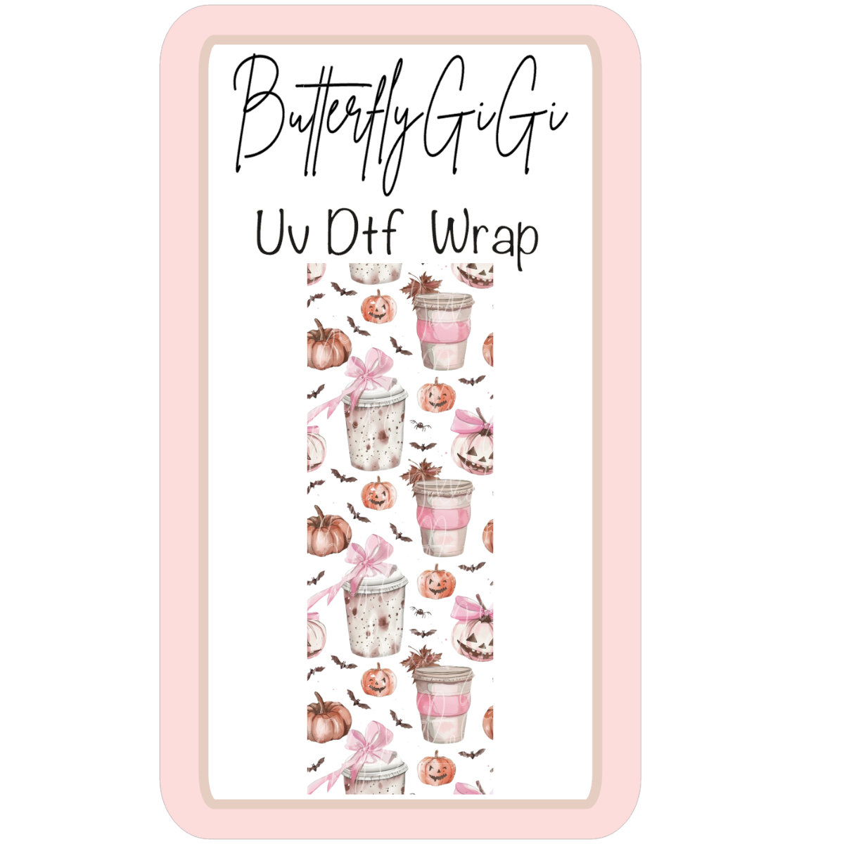 Wrap Halloween Coffee UV Dtf