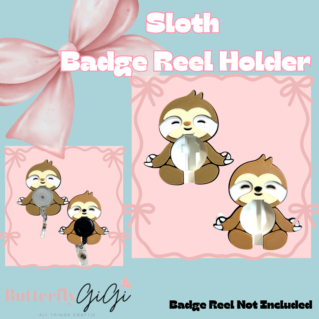 SLOTH Badge Holder 3D Printed