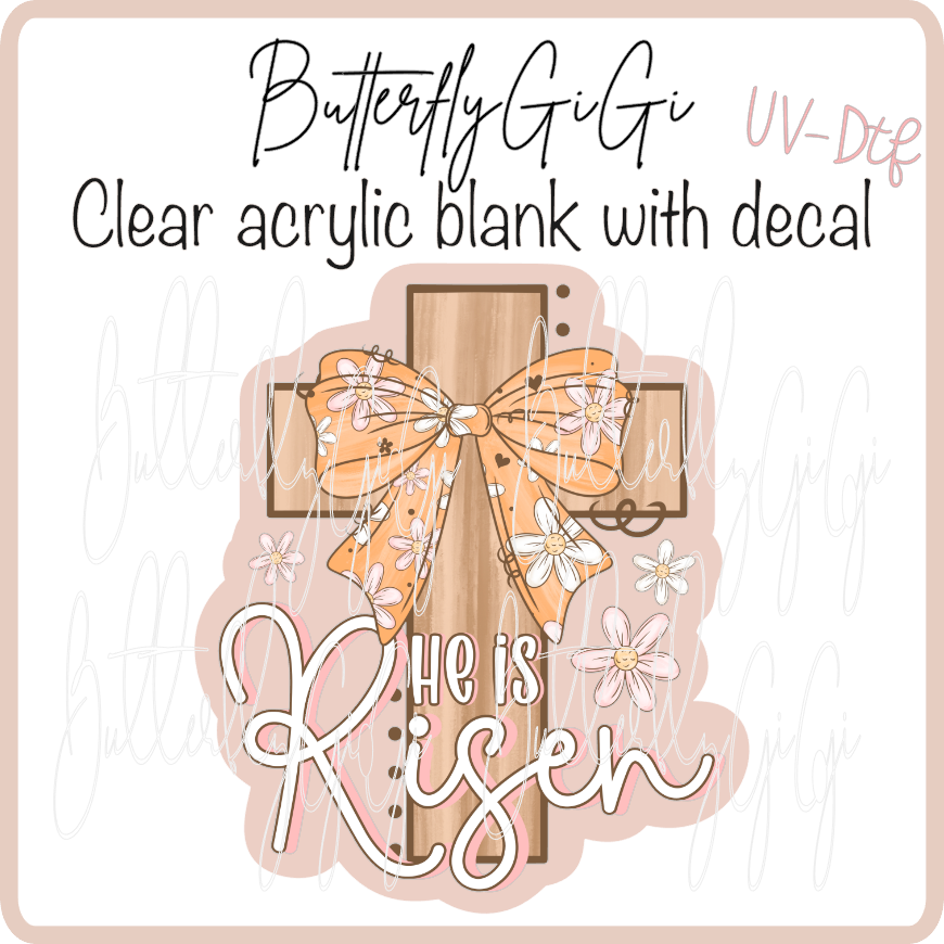 He is Risen Cross UvDTF