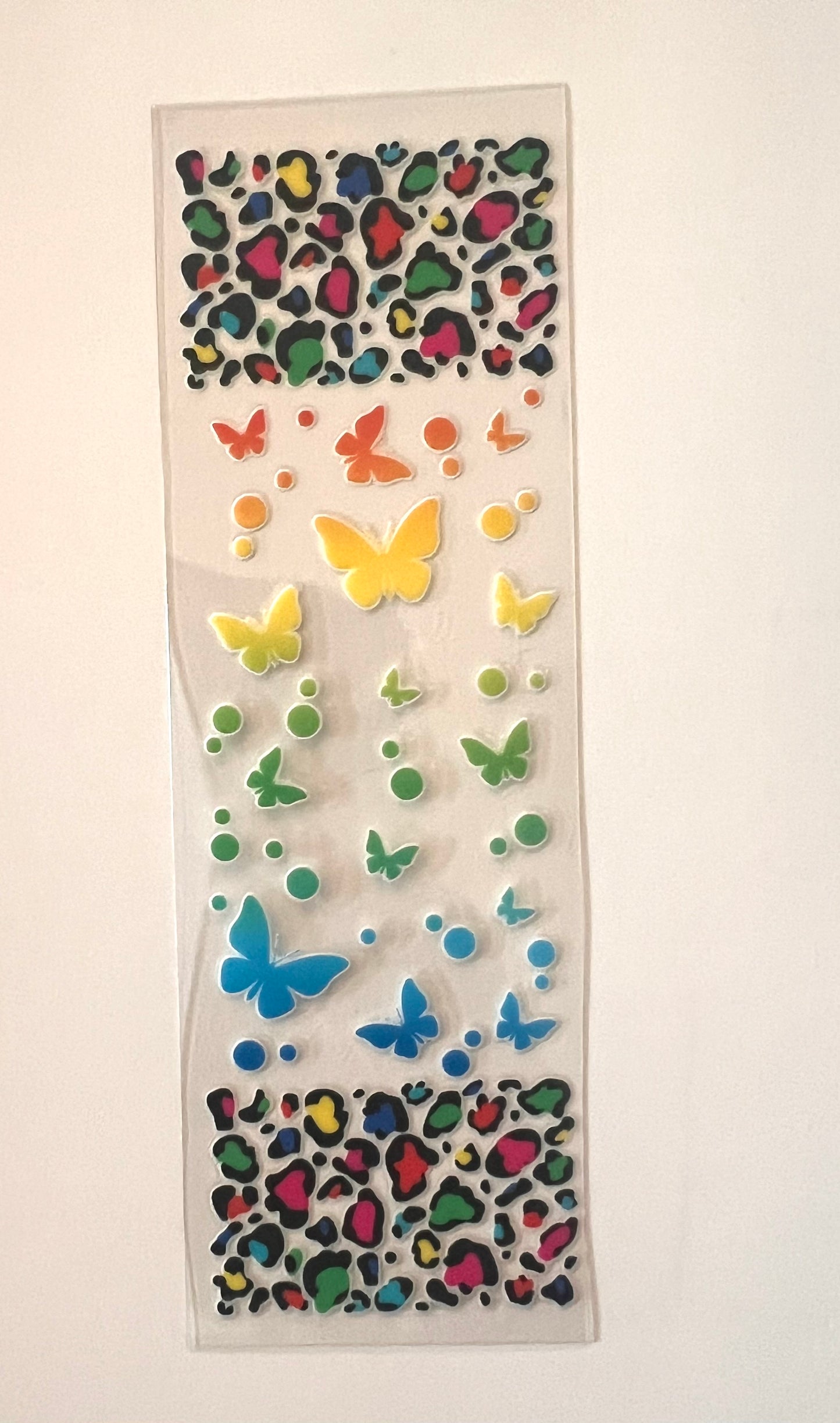 Butterfly Color Leopard UV DTF Wrap