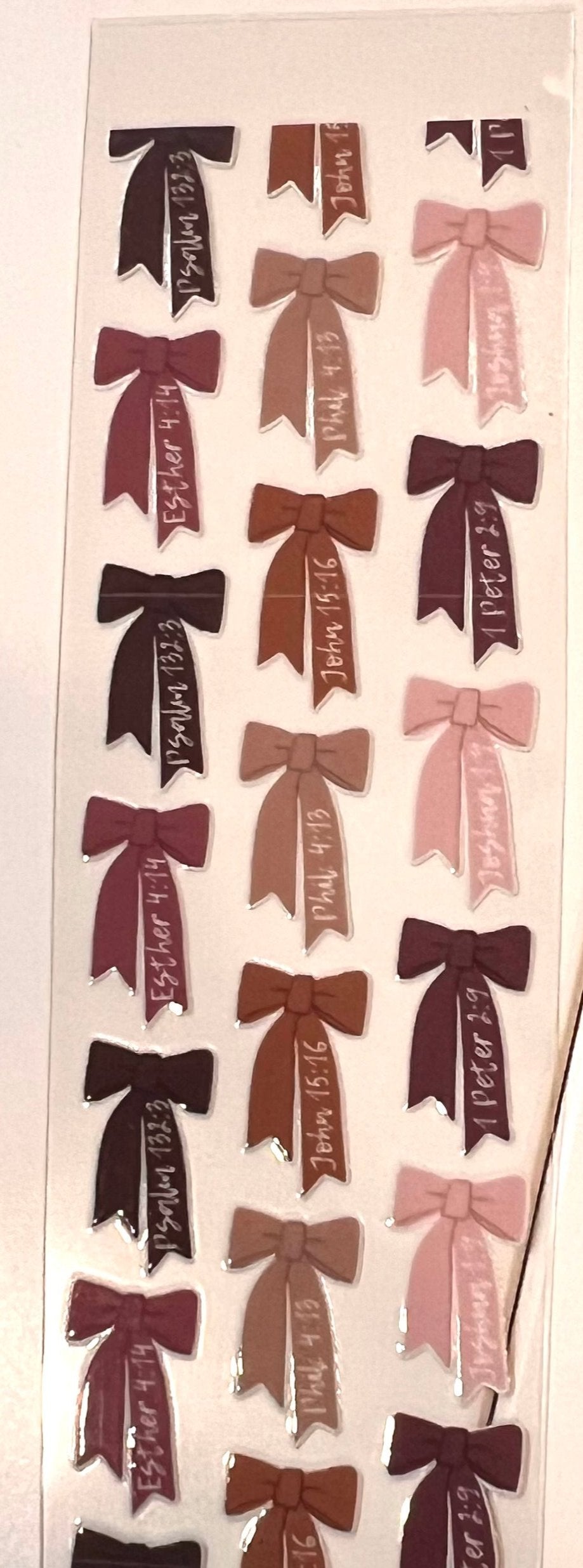 Brown Bows Scripture UV Dtf Wrap