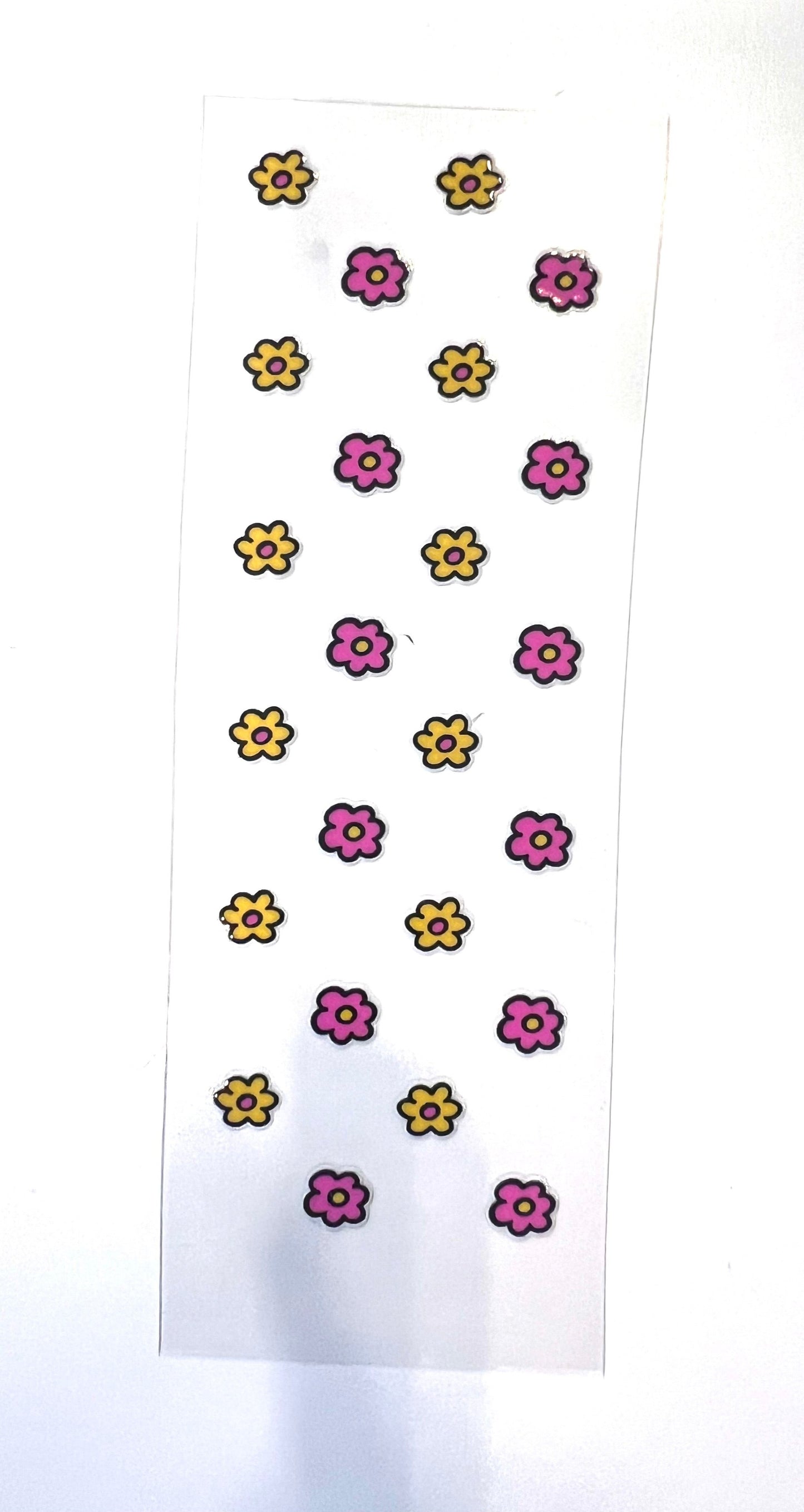 Wrap Yellow Pink Daisy UV Dtf