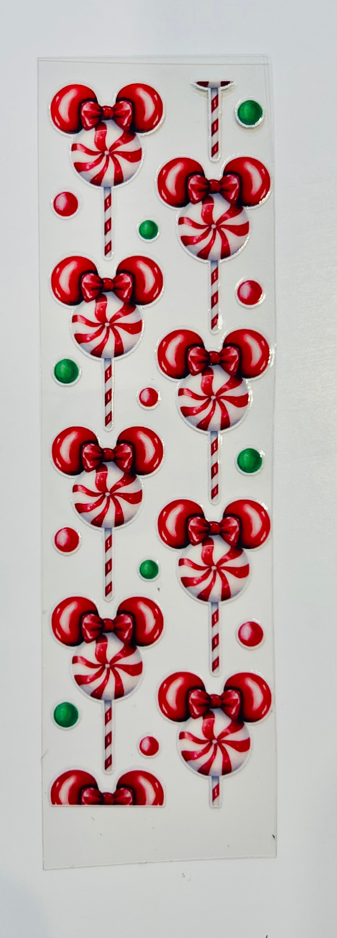 Wrap Christmas Peppermint Ears Stick UV Dtf