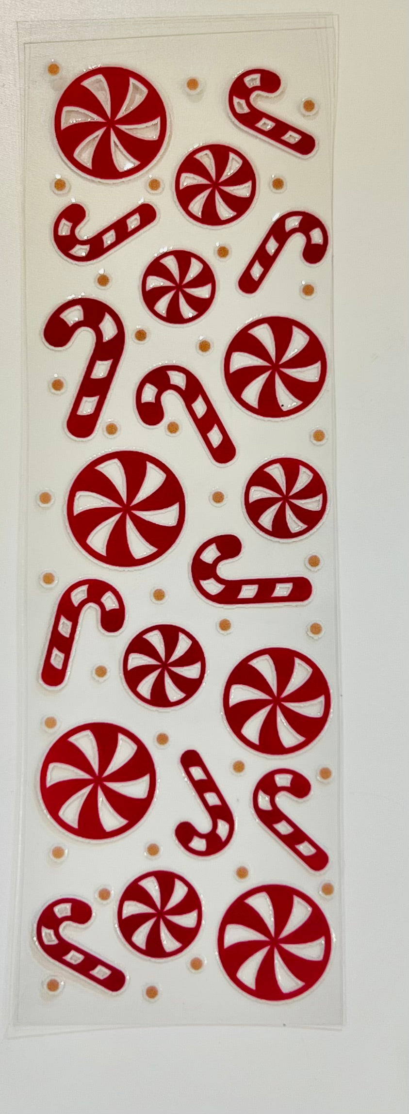 Wrap Christmas Peppermint Canes UV Dtf
