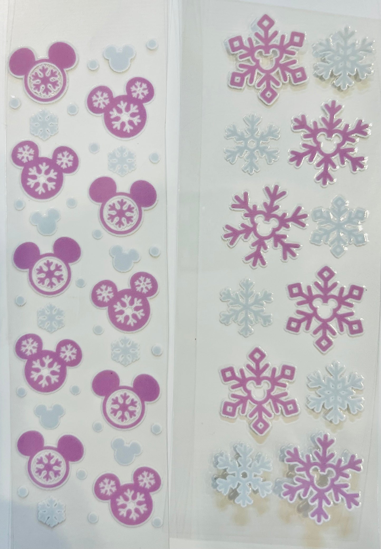 Wrap Christmas Pink Ears Snow flake UV Dtf