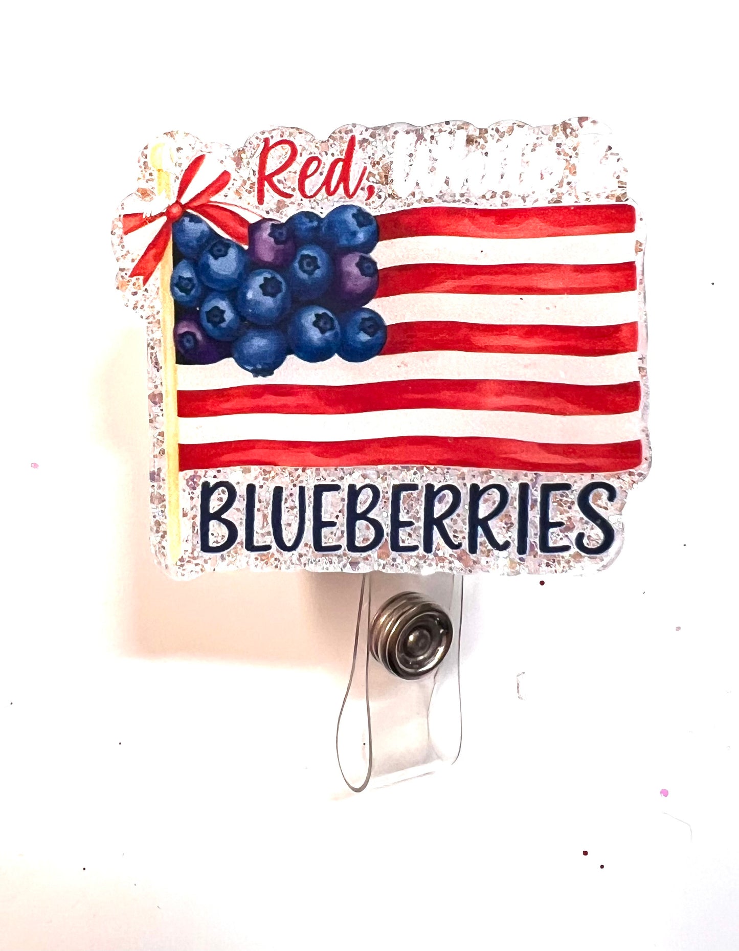Red White Blueberries Flag UV DTF
