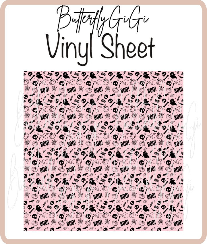 Vinyl Pink Boo Sheet