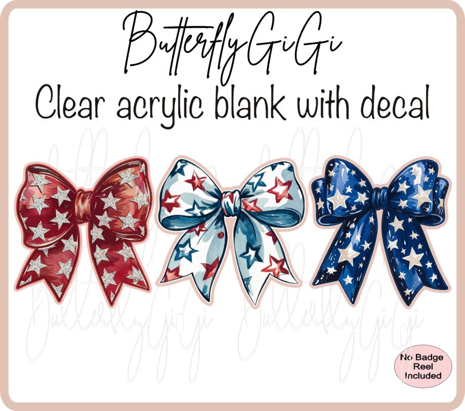 RED WHITE BLUE Bow