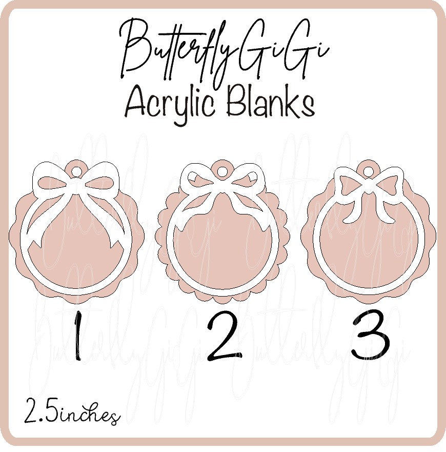 Scalloped Bows Keychain