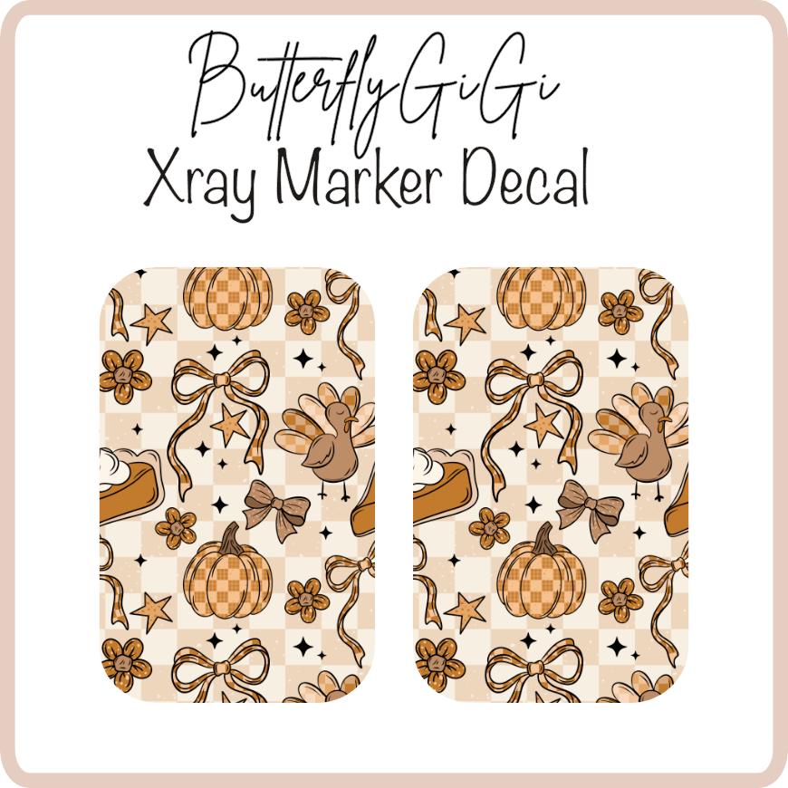 Thanksgiving X ray Markers Decal