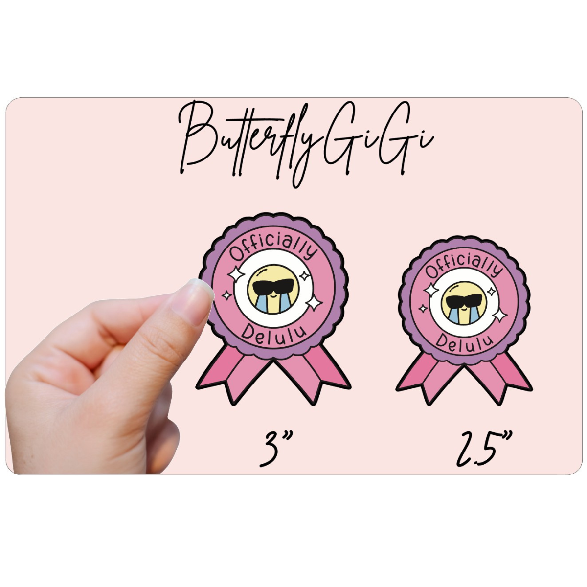 Sticker Officially Delulu Badge I 2.5 inch I 3.0 inch