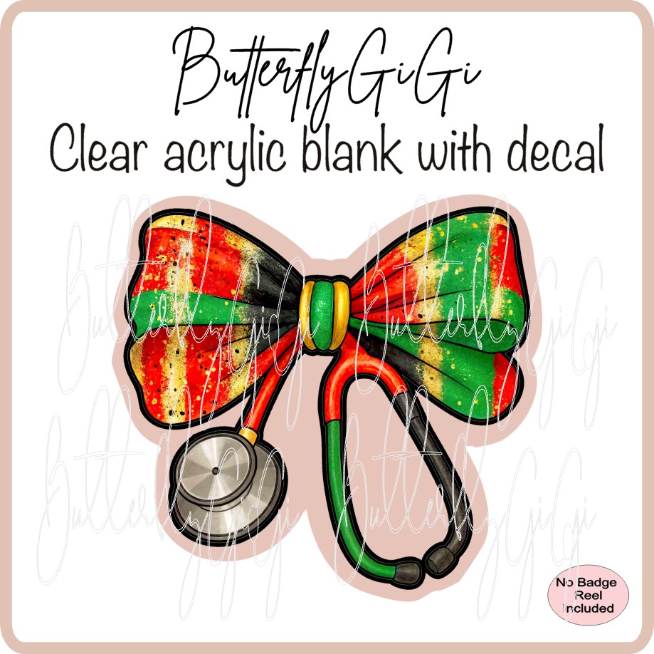 Medical Bow African American Stethoscope