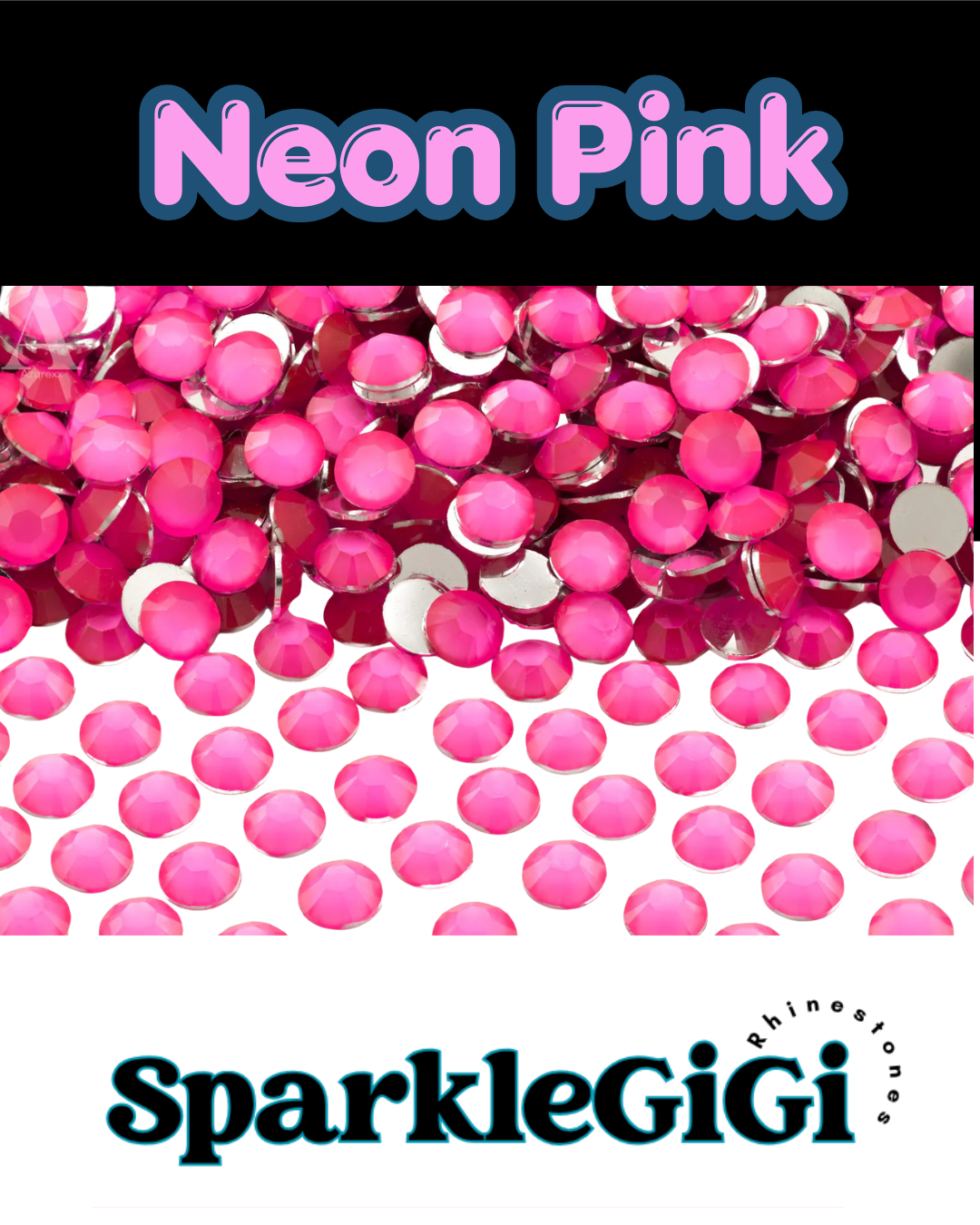NEON PINK Classic Rhinestone