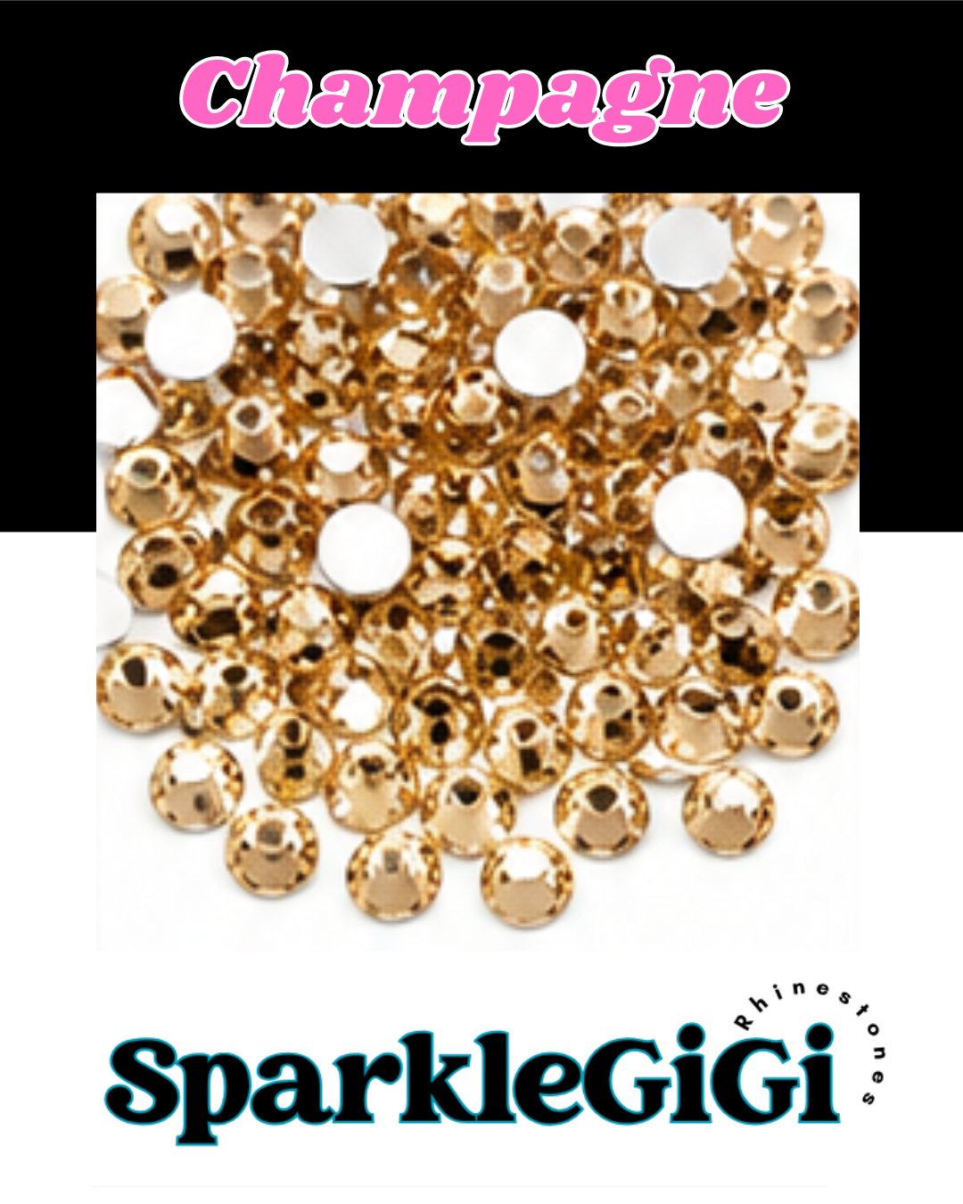 LIGHT PEACH/CHAMPAGNE Classic Rhinestone