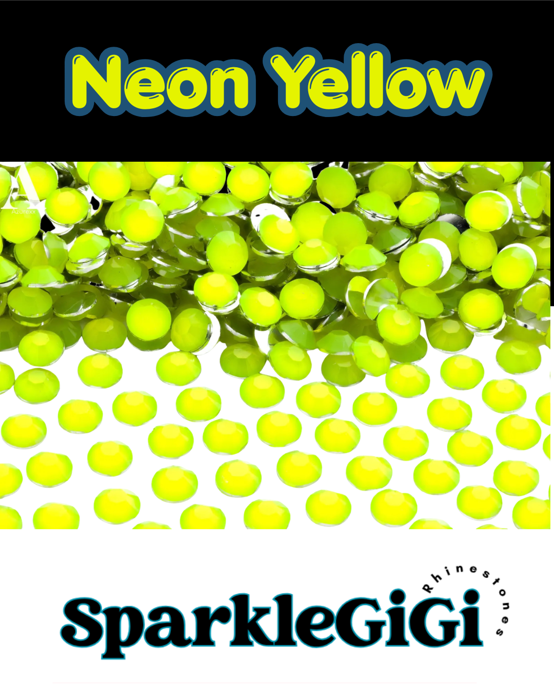 NEON YELLOW Classic Rhinestone