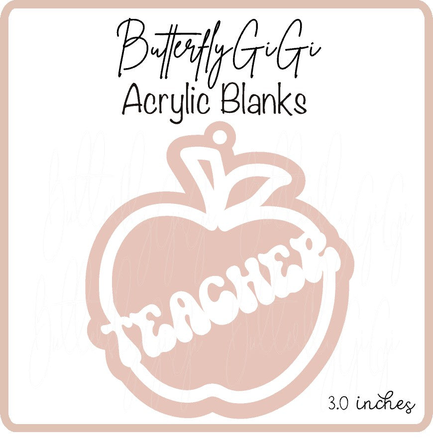 Apple teacher keychain