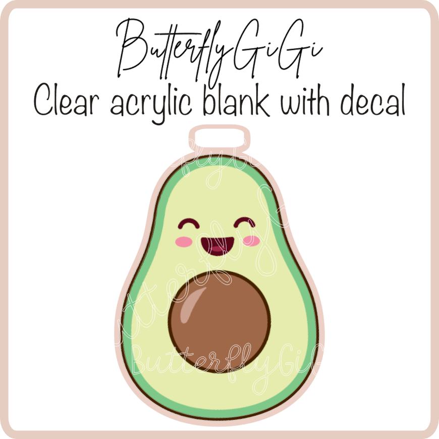 Avocado Badge Buddy Acrylic Blank & Decal