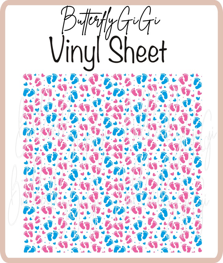 Vinyl Baby Feet Sheet