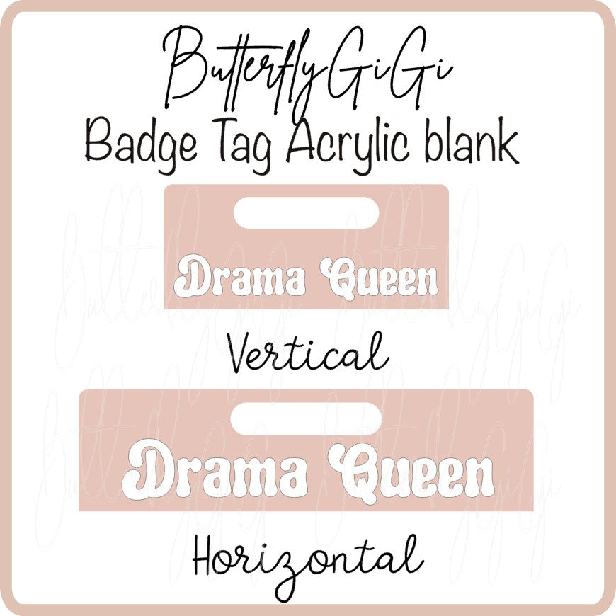 .Acrylic Badge Tag